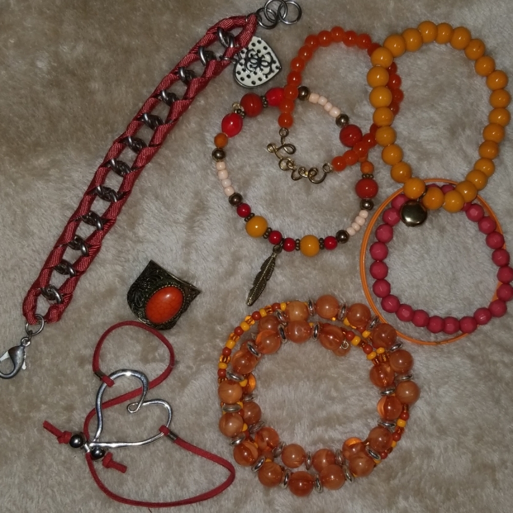 Set of 8 Bracelets and 1 Ring